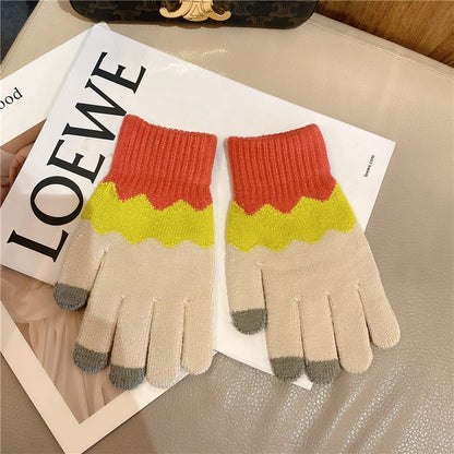 Women's Korean Minority Simple Solid Color Sweet Girly Gloves