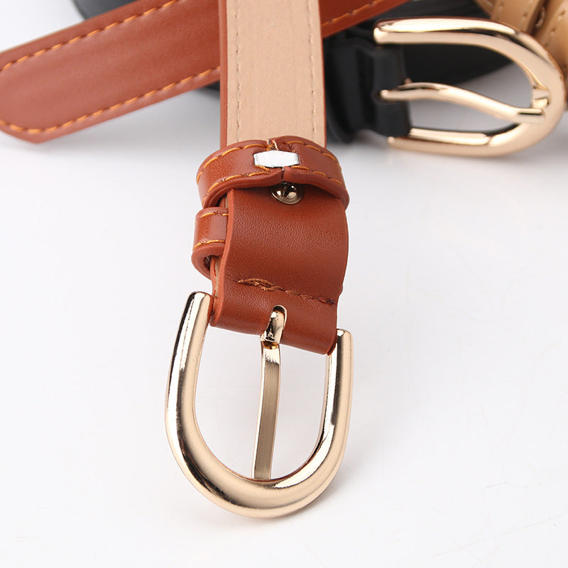 Women's Trendy Style Korean Simple Pin Buckle Belts