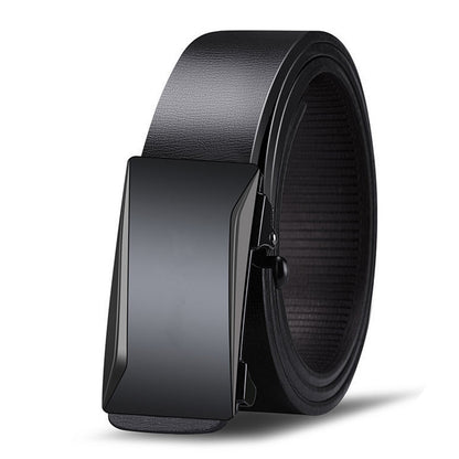 Men's Leather Inner Wear Pattern Toothless Automatic Buckle Belts