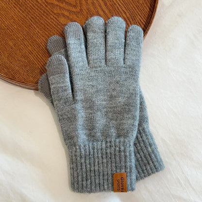 Men's Color Business Wool Keep Warm Winter Fashion Gloves