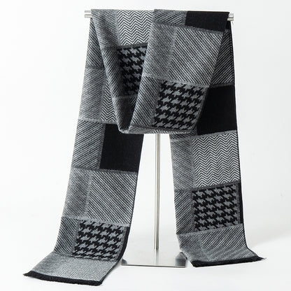 Men's Artificial Cashmere Business Casual British Lattice Scarfs