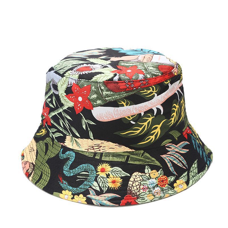 Women's Printed Double-sided Sun Summer Outdoor Travel Hats & Caps