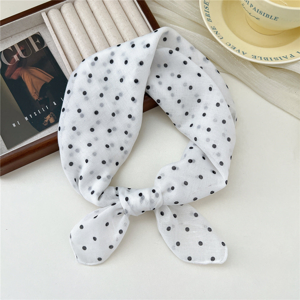 Small Square Towel Silk Female Autumn Summer Bandana Headband Scarfs