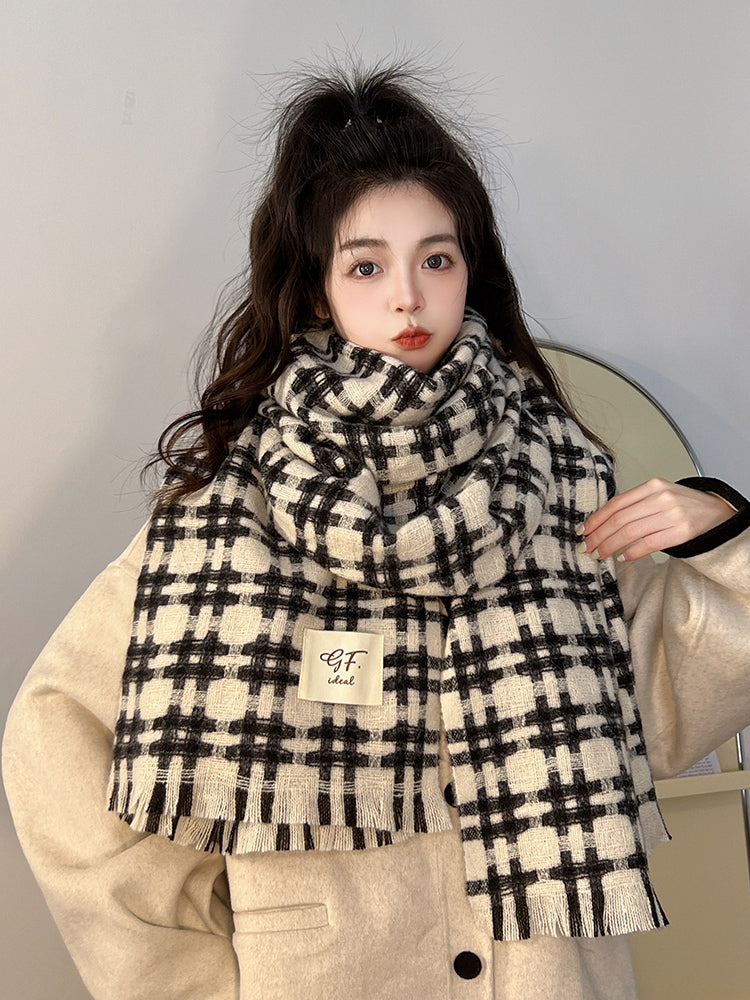 Women's & Men's Korean Winter Warm Thickened Well Plaid Scarfs