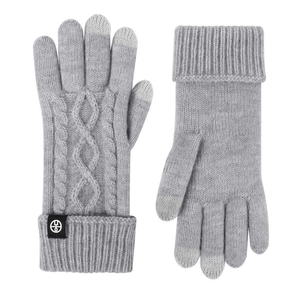 Cycling Wool Twist Lengthen Thicken Outdoor Gloves