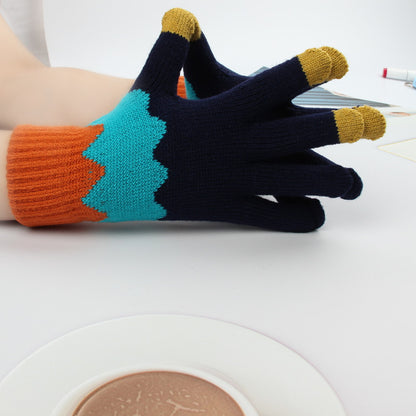 Niche Female Winter Colored Series Fresh Gloves