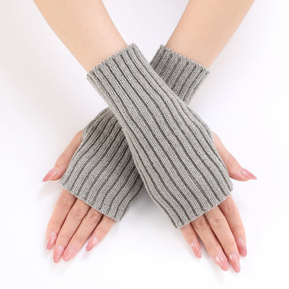 Women's Knitted Wool Fingerless Arm Sleeve Wrist Gloves