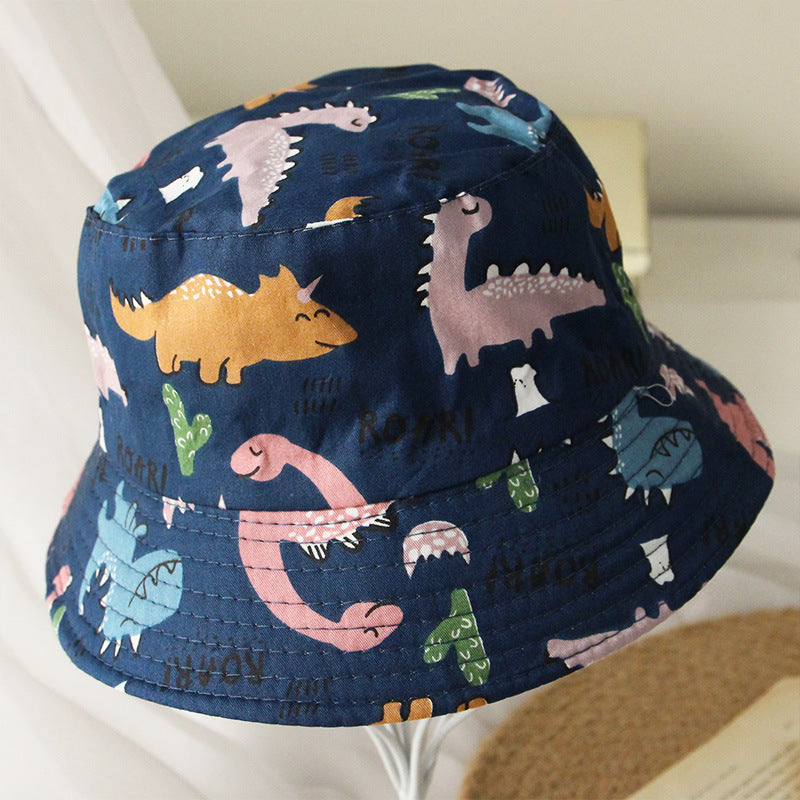 Children's Cartoon Little Dinosaur Bucket Infant Sun Kids' Headwear