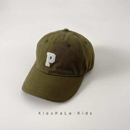 Children's Embroidered Letters Baseball Autumn Summer Snapback Kids' Headwear