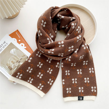 Women's Long Knitted Korean Thickened Warm Fashionable Scarfs