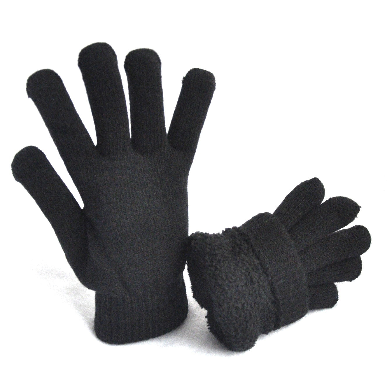 Adult Winter Warm Veet Padded Thickened Double Layer Riding Gloves