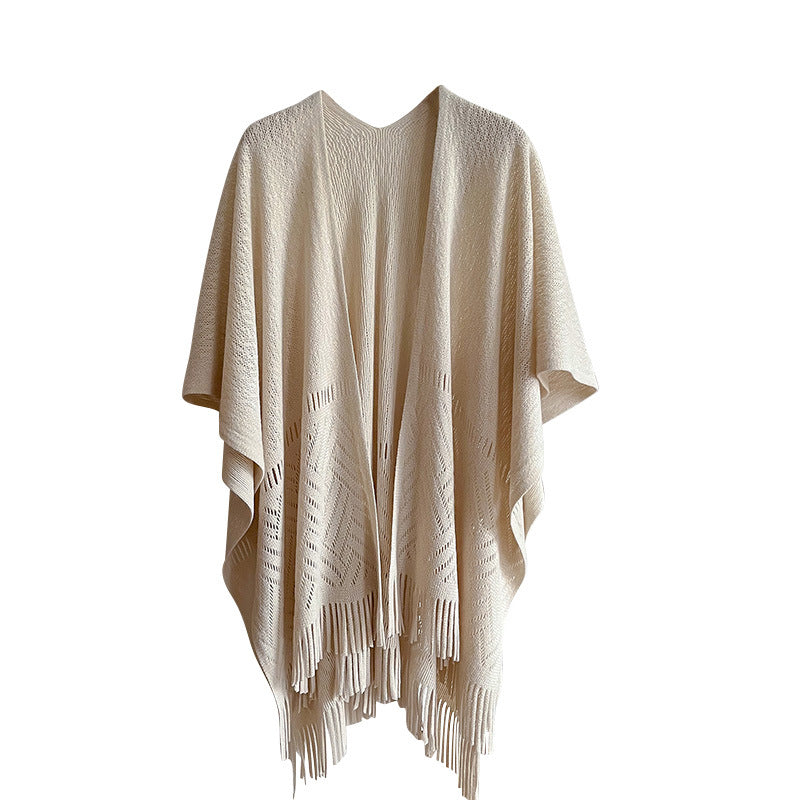 Women's Air-conditioned Room Classic Thin Cape Hollow Scarfs