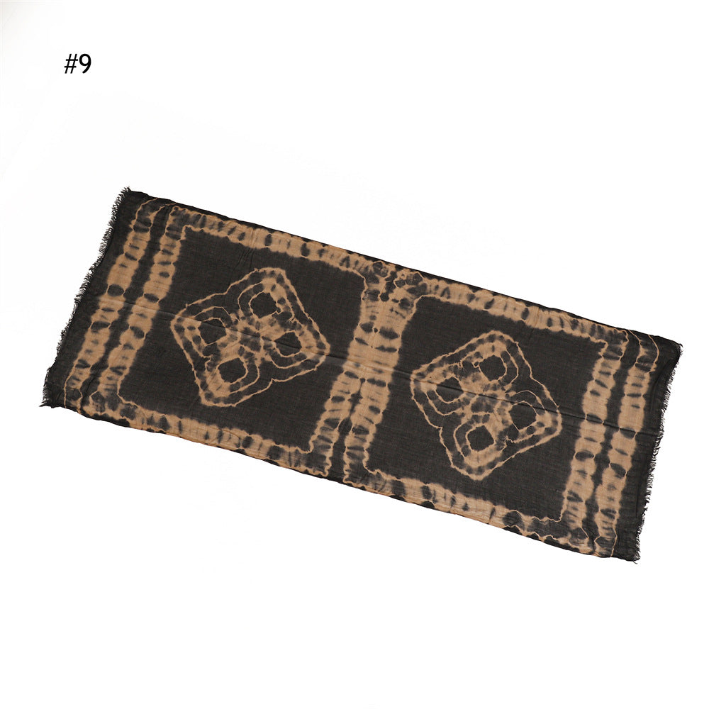 Color Thin Breathable Handmade Ethnic Style Scarfs