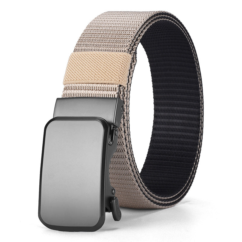 Men's Alloy Buckle Automatic Double-sided Stripe Body Belts