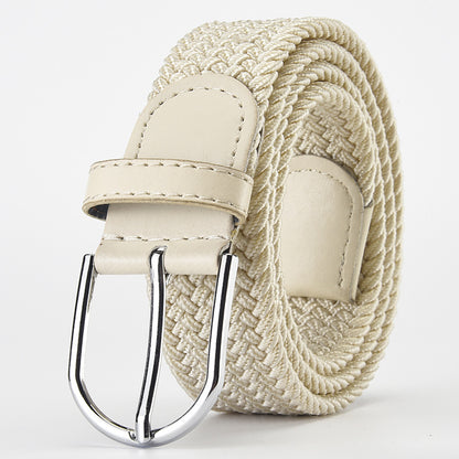 Women's & Men's Woven Stretch Casual Alloy Pin Buckle Belts