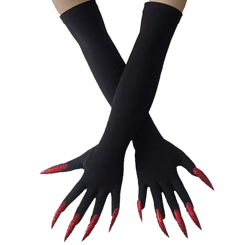 Halloween Long Nail Ghost Performance Show Gloves