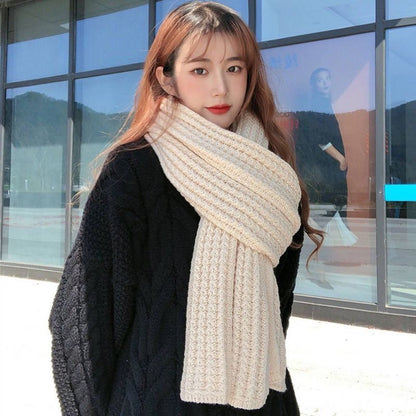 Women's Lengthened Windproof Solid Color Outdoor Sweet Scarfs