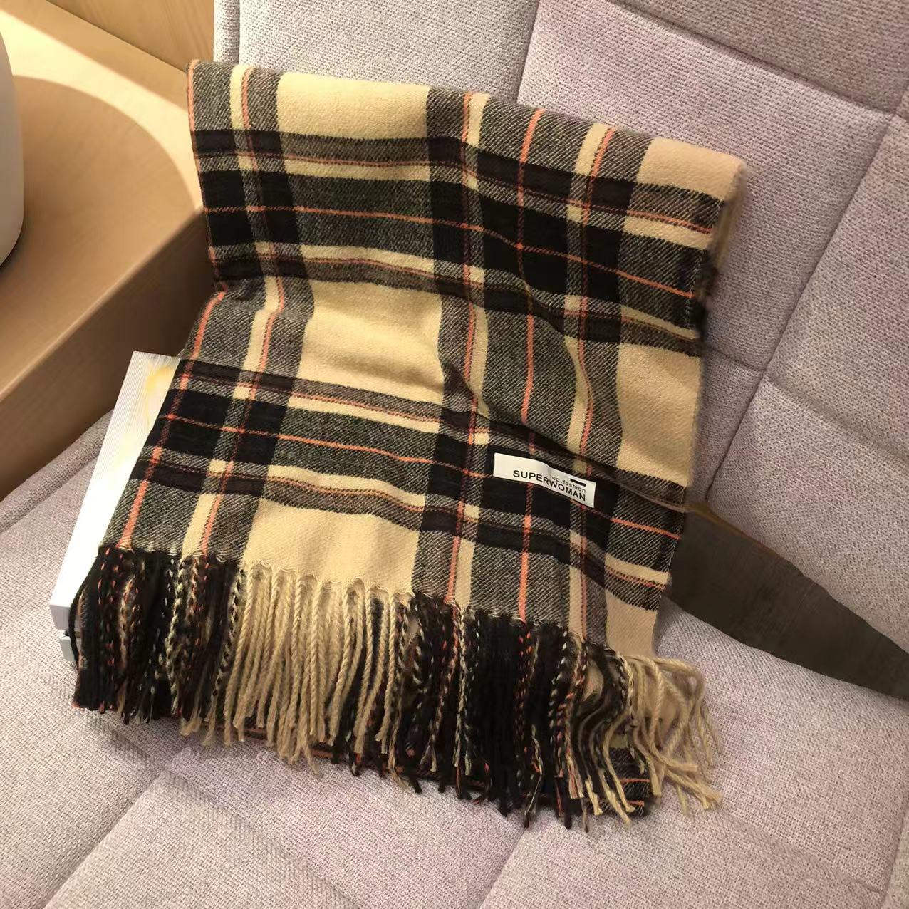 Women's & Men's Artificial Cashmere Winter High-grade Warm Retro Scarfs