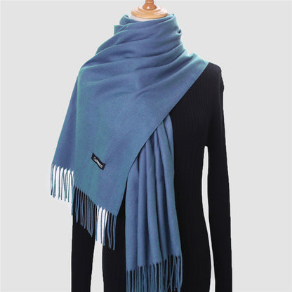 Women's Color Artificial Cashmere Monochrome Fashion Warm Scarfs