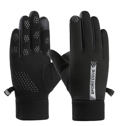 Thickened Veet Cold Protection Ski Windproof Touch Gloves