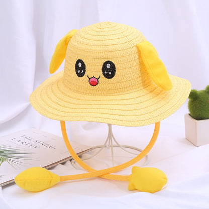 Children's Moving Ears Sun Hat Ruffled Cute Kids' Headwear