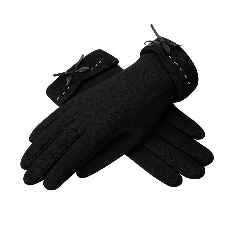 Women's Padded Warm Keeping Touch Screen Suede Windproof Gloves