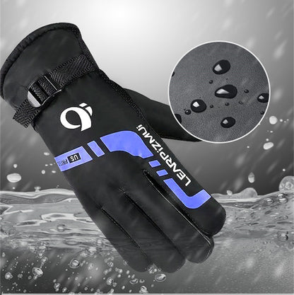 Men's Thickened Winter Outdoor Large Ski Motorcycle Gloves