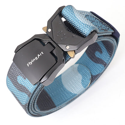 Women's & Men's Aluminum Alloy Camouflage Nylon Tactical Outdoor Belts