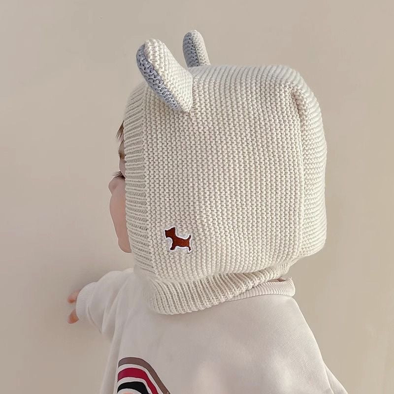 Winter Fleece-lined Thickened Rabbit Ears Ear Protection Boys Knitted Kids' Headwear