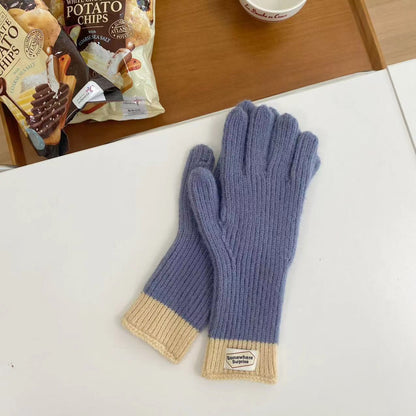 Touch Screen Finger Five Warm Female Gloves