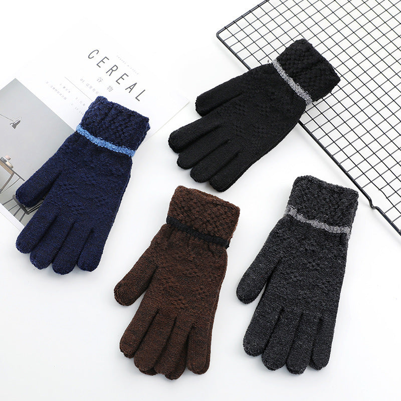 Men's Special Offer Winter Striped Full Finger Fashion Gloves