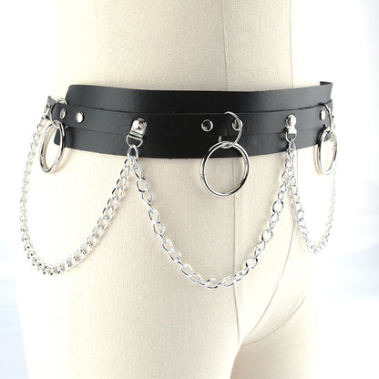 Women's Dark Chain Punk Hip Hop Gothic Style Fashion Dress Belts