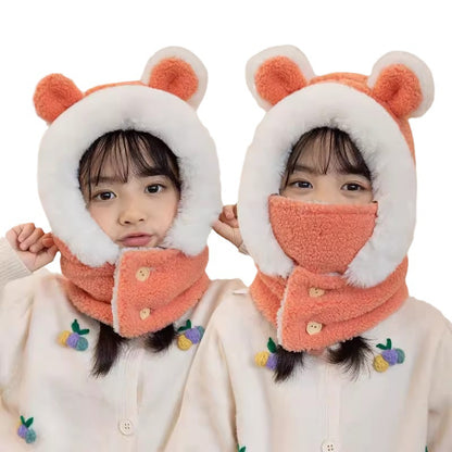 Children's Winter Boys Windproof Warm Plush Bonnet Kids' Headwear