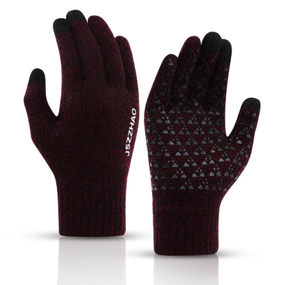 Women's & Men's Outdoor Keep Warm Fleece Running Windproof Touch Screen Fitness Gloves