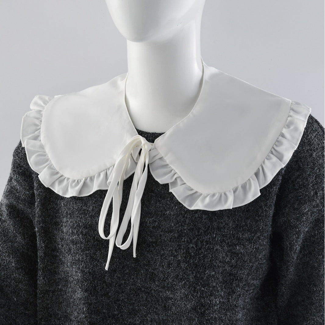 Women's Shawl Detachable Collar Large Ruffles Lotus Scarfs