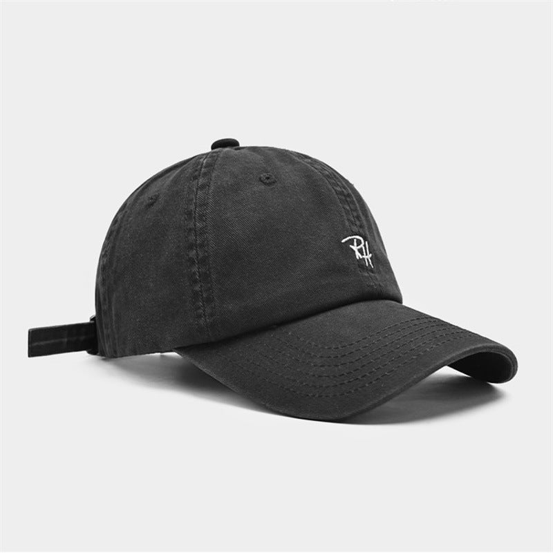 Women's & Men's Khaki Soft Top Baseball Peaked Deep Black Korean Hats & Caps