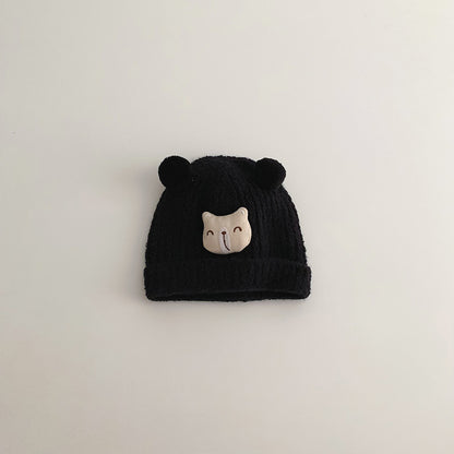 Cute Super Double Ball Bear Knitted Kids' Headwear