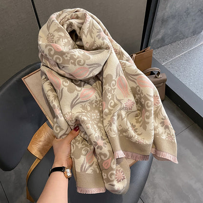 Cashmere Female Winter Thick Fashion Neck Scarfs