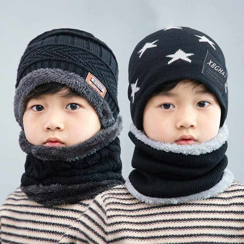 Children's Style Thickened Woolen Fleece-lined Winter Warm Kids' Headwear