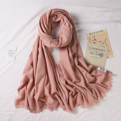 Women's Monochrome Korean Wild Candy Color Barbed Scarfs