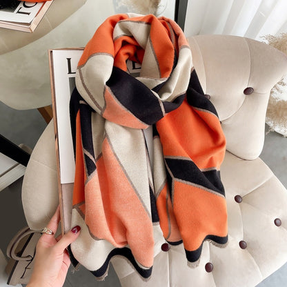 Women's Winter Fashionable Korean Thick Warm High-grade Scarfs