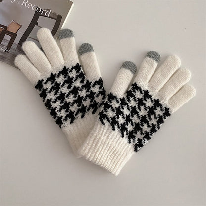 Women's Korean Minority Simple Solid Color Sweet Girly Gloves