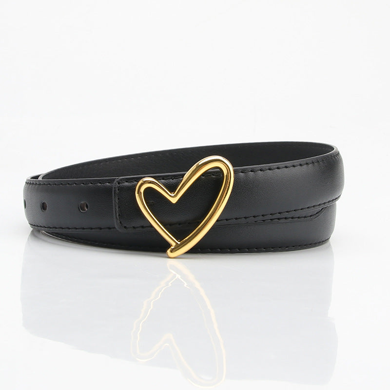 Women's Heart Buckle High-grade Fashion Jeans Dress Belts