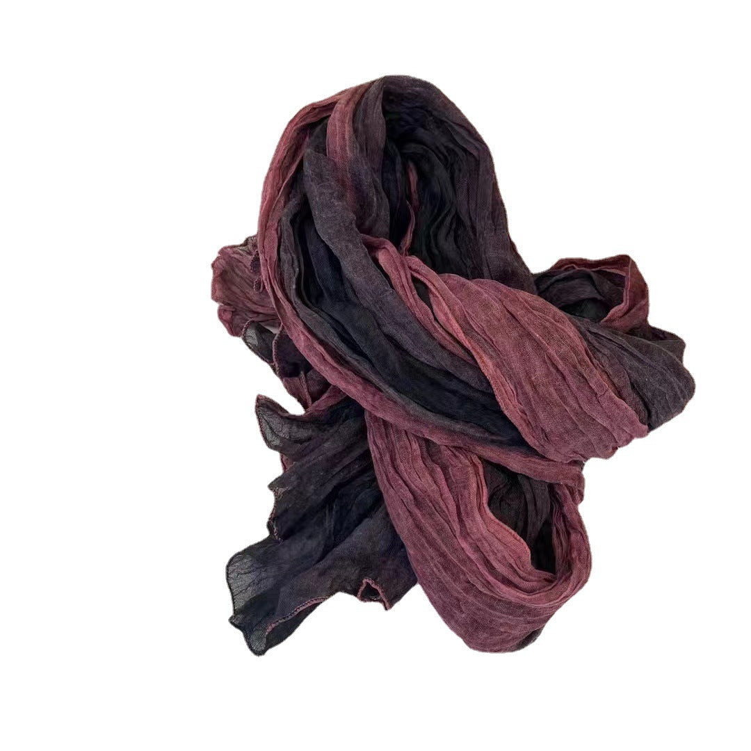 Women's Style Artistic Fresh Retro Gradient Color Scarfs