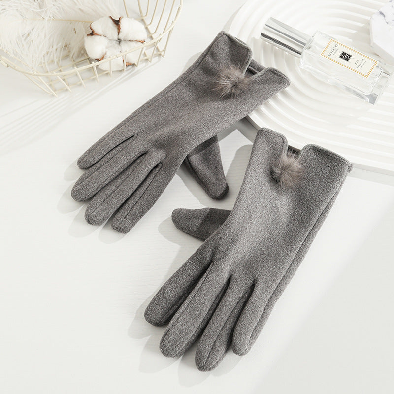 Women's & Men's Fashion Outdoor Riding Fleece-lined Thickened Cold Gloves