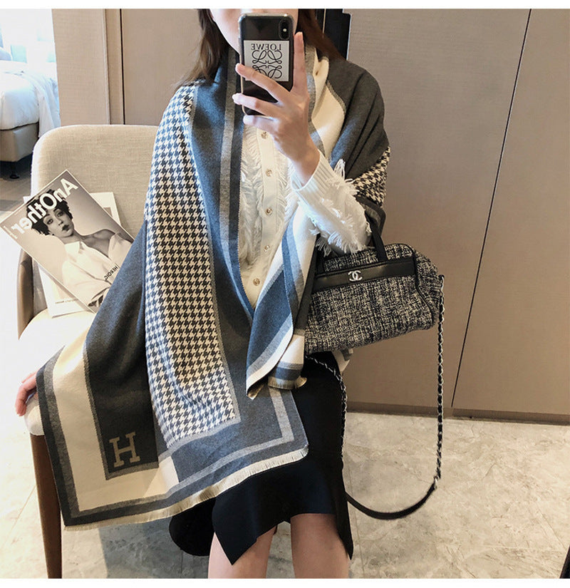 Women's Winter Fashionable Korean Thick Warm High-grade Scarfs