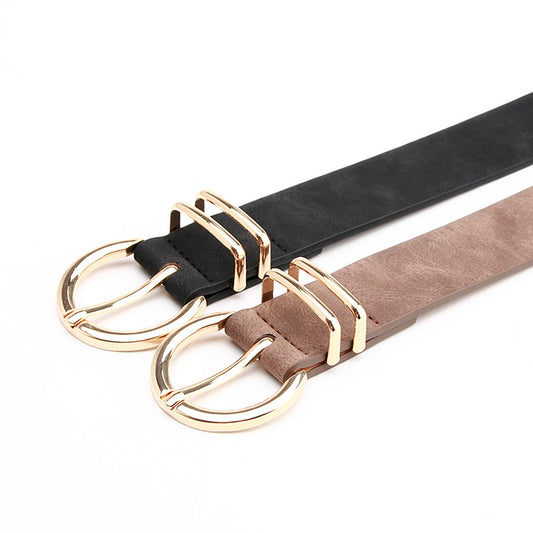 Women's Four Korean Style Simple Alloy Pin Buckle Belts