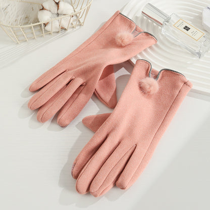 Women's & Men's Fashion Outdoor Riding Fleece-lined Thickened Cold Gloves