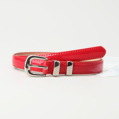 Women's Korean Style Versatile Alloy Thin Candy Color Belts