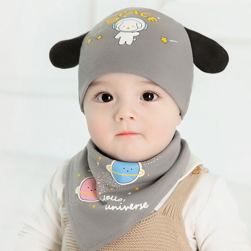 Cotton Beanie Hat Cartoon Sleeve Sleep Triangular Kids' Headwear